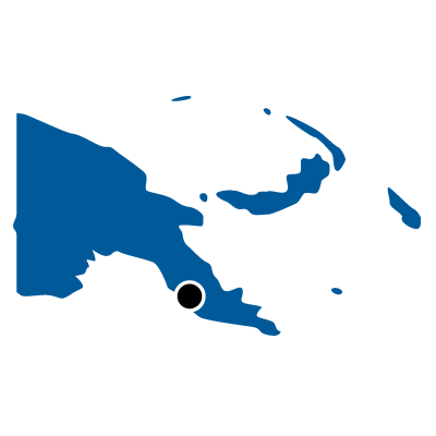 パプアニューギニア独立国無料フリーイラスト｜首都(青)